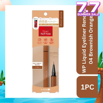 K-PALETTE 1Day Tattoo Waterproof Liquid Eyeliner 04 Brownish Orange (Deep, Warm, Orange Brown), Enhance Your Eyes With Long Lasting, Tears And Sweat Resistant Eyeliner 0.67ml