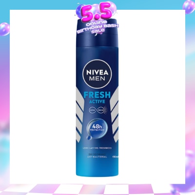 NIVEA - Nivea Men Fresh Active Deodorant Spray 150ml
