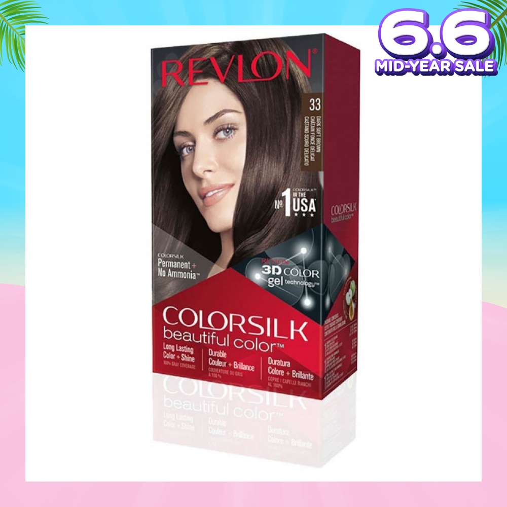 REVLON ColorSilk Hair Color 33 Dark Soft Brown 180ml
