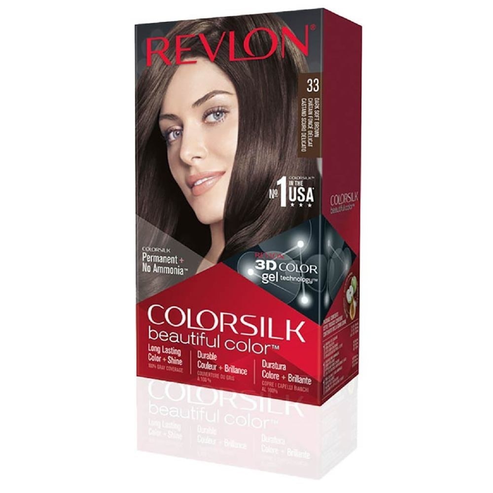 REVLON ColorSilk Hair Color 33 Dark Soft Brown 180ml