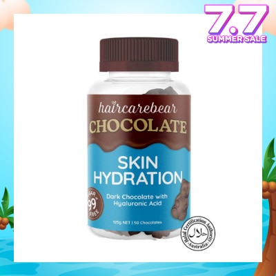 HAIRCAREBEAR Skin Hydration Gummies Hyaluronic Acid 99% Sugar Free Dark Chocolate (For Boost Your Skin) 50s