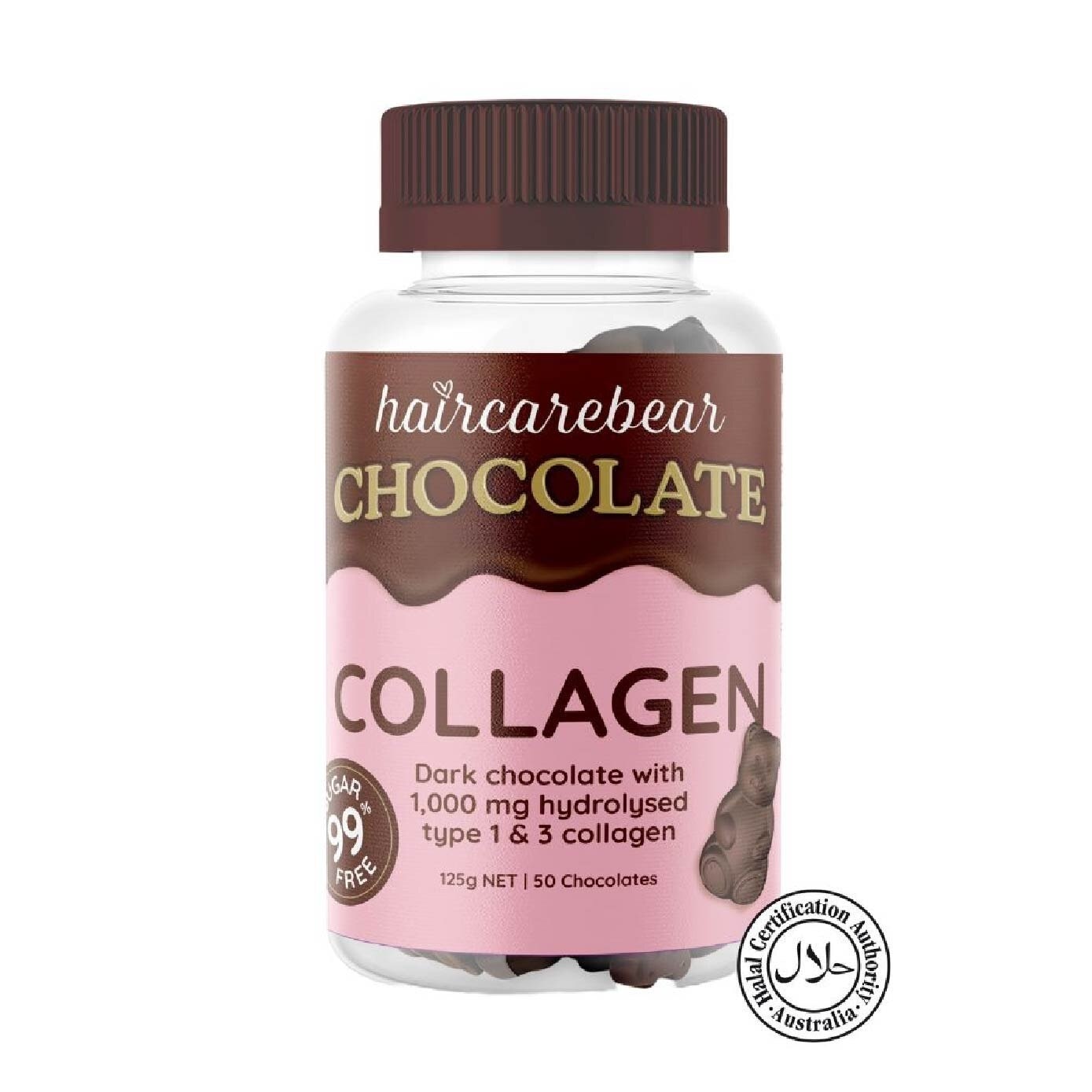 Collagen Gummies 99% Sugar Free Dark Chocolate (For Supports Collagen Production) 50s