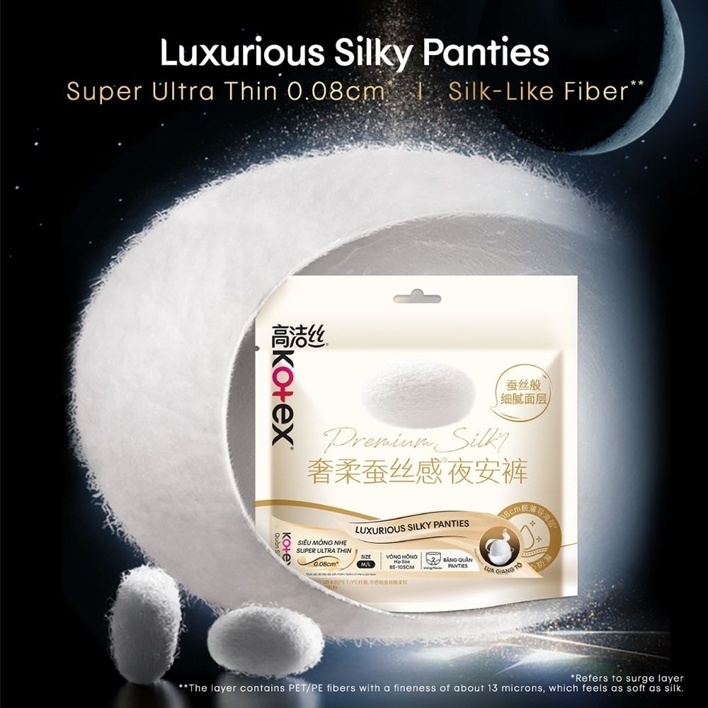 Luxurious Silky Overnight Panties Size M-L 2s