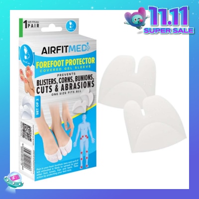 AIRFIT MEDI Forefoot Protector Covered Gel Sleeve Set (To Prevents Blisters, Corns, Bunions, Cuts & Abrasions) 1s