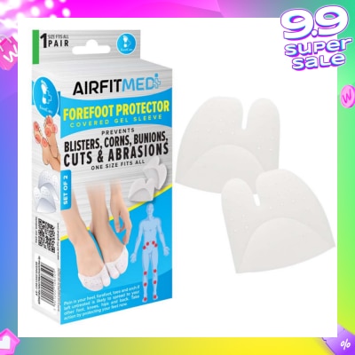 AIRFIT MEDI Forefoot Protector Covered Gel Sleeve Set (To Prevents Blisters, Corns, Bunions, Cuts & Abrasions) 1s