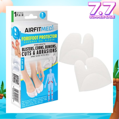 AIRFIT MEDI Forefoot Protector Covered Gel Sleeve Set (To Prevents Blisters, Corns, Bunions, Cuts & Abrasions) 1s