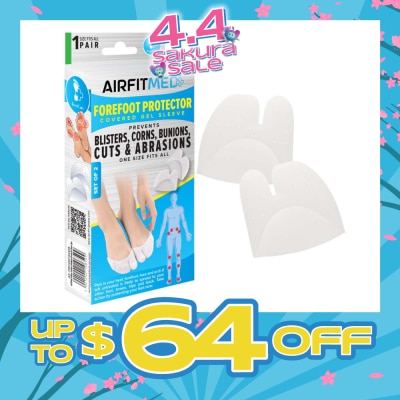 AF MEDI - Forefoot Protector Covered Gel Sleeve Set (To Prevents Blisters, Corns, Bunions, Cuts & Abrasions) 1s