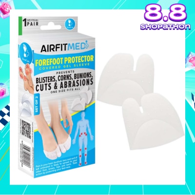 AIRFIT MEDI Forefoot Protector Covered Gel Sleeve Set (To Prevents Blisters, Corns, Bunions, Cuts & Abrasions) 1s