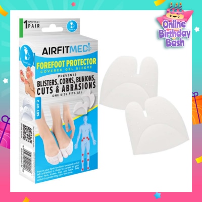 AIRFIT MEDI Forefoot Protector Covered Gel Sleeve Set (To Prevents Blisters, Corns, Bunions, Cuts & Abrasions) 1s