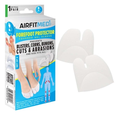 AIRFIT MEDI Forefoot Protector Covered Gel Sleeve Set (To Prevents Blisters, Corns, Bunions, Cuts & Abrasions) 1s