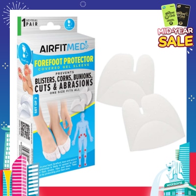 AIRFIT MEDI Forefoot Protector Covered Gel Sleeve Set (To Prevents Blisters, Corns, Bunions, Cuts & Abrasions) 1s