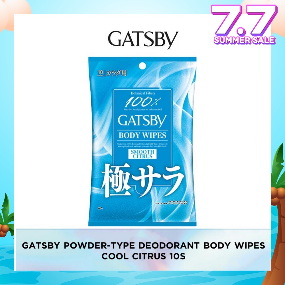 Powder Deodorant Wipes Cool Citrus 10s
