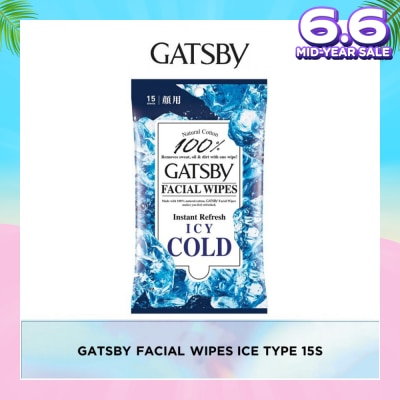 GATSBY Facial Wipes Ice-Type 15s