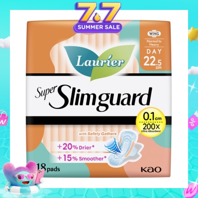 LAURIER - Super Slimguard Day Wing Sanitary Pad with Gathers 22.5cm 18s