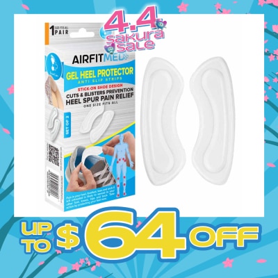 AF MEDI - Gel Heel Protector Anti Slip Strip Set (For Cuts & Blisters Prevention & Heel Spur Pain Relief) 1s