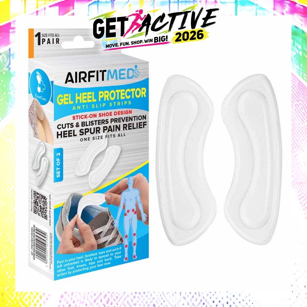 Gel Heel Protector Anti Slip Strip Set (For Cuts & Blisters Prevention & Heel Spur Pain Relief) 1s image