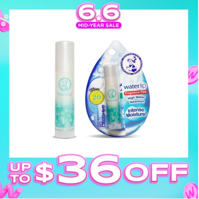 MENTHOLATUM LIP - Waterlip Fragrance Free (Hydrates & Moisturises + Nourish And Protect Lip + With Aloe Extract & Vitamin E + SPF15) 3.5g