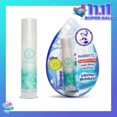 MENTHOLATUM LIP Waterlip Fragrance Free (Hydrates & Moisturises + Nourish And Protect Lip + With Aloe Extract & Vitamin E + SPF15) 3.5g