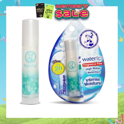 MENTHOLATUM LIP - Waterlip Fragrance Free (Hydrates & Moisturises + Nourish And Protect Lip + With Aloe Extract & Vitamin E + SPF15) 3.5g