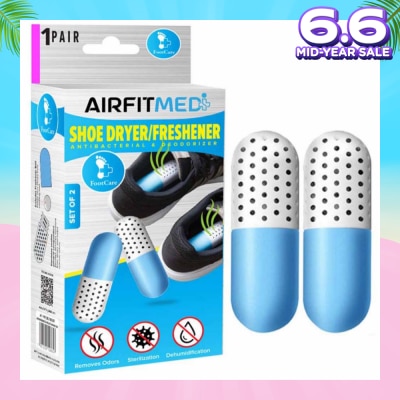 AIRFIT MEDI Shoe Dryer/Freshener Antibacterial & Deodorizer Set (To Remove Odors, Sterilization & Dehmidification) 1s