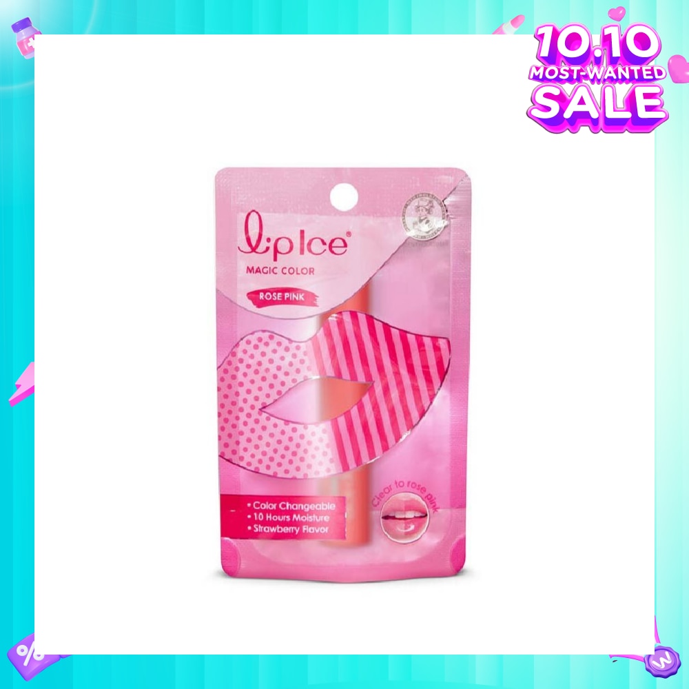 Lip Ice Magic Colour Rose Pink, Strawberry (Color Changing, Long Lasting Moisture For Fuller, Bouncy Lips, Protect Lips Against Harmful Environment) 2g<BR>