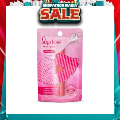 MENTHOLATUM - Lip Ice Magic Colour Rose Pink, Strawberry 2g