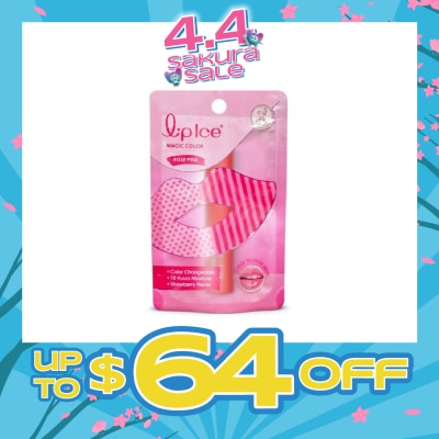 MENTHOLATUM - Lip Ice Magic Colour Rose Pink, Strawberry 2g