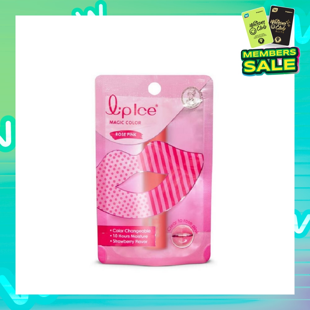 Lip Ice Magic Colour Rose Pink, Strawberry (Color Changing, Long Lasting Moisture For Fuller, Bouncy Lips, Protect Lips Against Harmful Environment) 2g<BR>