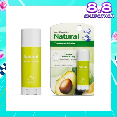 MENTHOLATUM LIP Natural Treatment Lipbalm (with Avocado & Aloe Vera) 3g