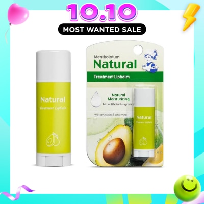 MENTHOLATUM LIP Natural Treatment Lipbalm (with Avocado & Aloe Vera) 3g image
