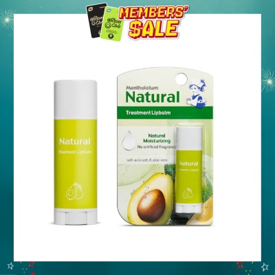 MENTHOLATUM LIP - Natural Treatment Lipbalm (with Avocado & Aloe Vera) 3g