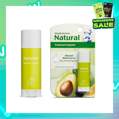 MENTHOLATUM LIP Natural Treatment Lipbalm (with Avocado & Aloe Vera) 3g