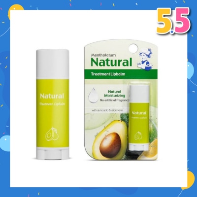 MENTHOLATUM LIP Natural Treatment Lipbalm (with Avocado & Aloe Vera) 3g