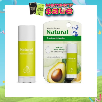 MENTHOLATUM LIP - Natural Treatment Lipbalm (with Avocado & Aloe Vera) 3g