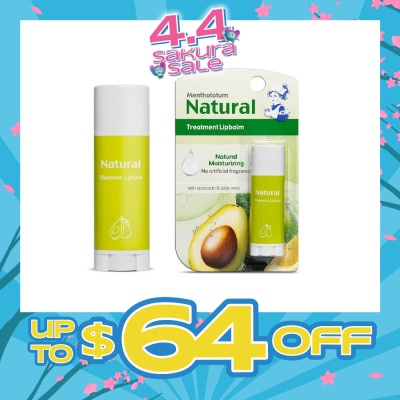 MENTHOLATUM LIP - Natural Treatment Lipbalm (with Avocado & Aloe Vera) 3g