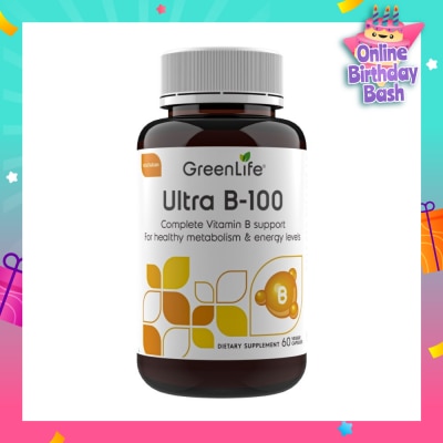 GREENLIFE Ultra B-100 (Full Spectrum Of Essential Vitamins B) 60s