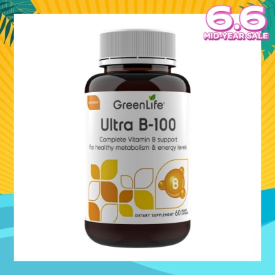 GREENLIFE Ultra B-100 (Full Spectrum Of Essential Vitamins B) 60s