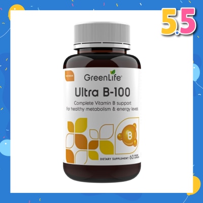 GREENLIFE Ultra B-100 (Full Spectrum Of Essential Vitamins B) 60s