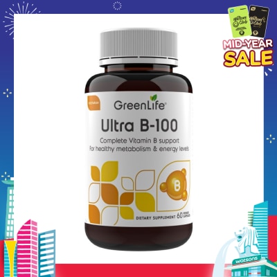 GREENLIFE Ultra B-100 (Full Spectrum Of Essential Vitamins B) 60s
