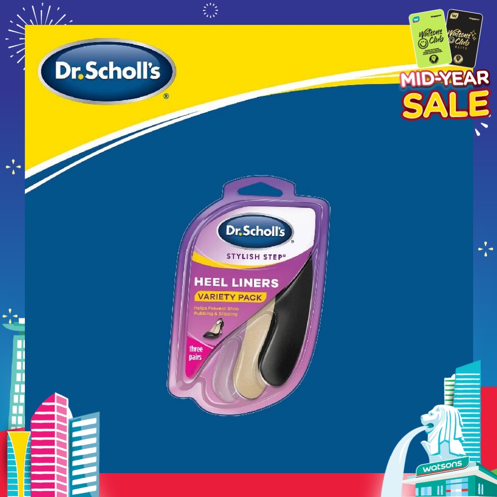 Dr Scholl's Stylish Step Heel Liners 3 Pairs