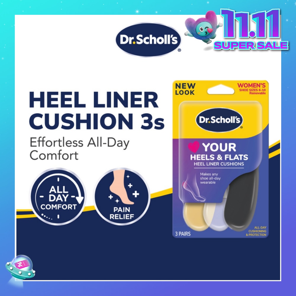 Dr Scholl's Stylish Step Heel Liners 3 Pairs