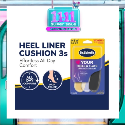 DR SCHOLL’S Dr Scholl's Stylish Step Heel Liners 3 Pairs image