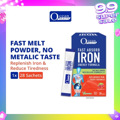 OCEAN HEALTH Iron Energy Formula 28 sac (Expiry: Oct`2025)