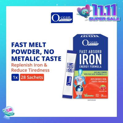 OCEAN HEALTH Iron Energy Formula 28 sac (Expiry: Oct`2025)