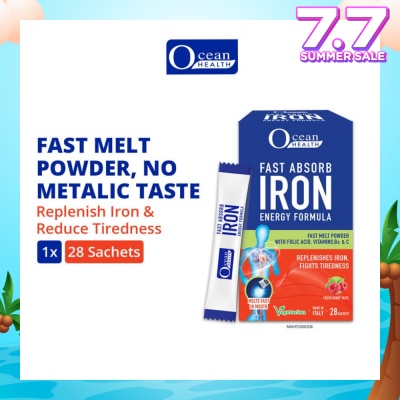 OCEAN HEALTH Iron Energy Formula 28 sac (Expiry: Oct`2025)
