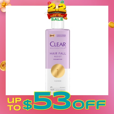 CLEAR Scalpceuticals Hair Fall Resist Shampoo (Deeply Purifies Scalp And Reduces Hairfall) 300ml