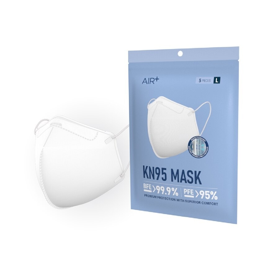 KN95 Disposable Face Mask Size S (BFE >99.9% + PFE>95% + PM2.5) 5s