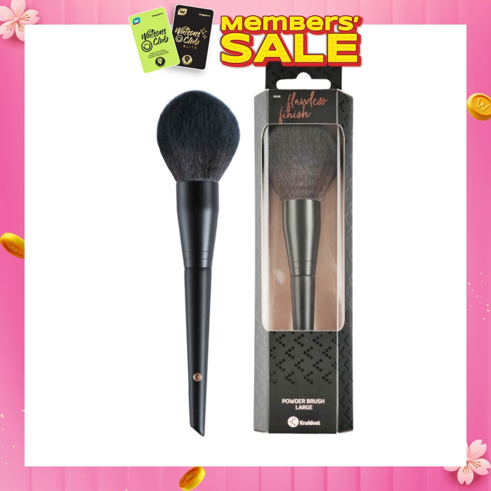 Powder Brush Large (Ideal For Both Loose And Compact Powdered Products For A Natural And Flawless Finish) 1s