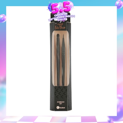 KRUIDVAT - Eyebrush Set (Ideal For Precise Makeup Application To The Eyelids And Used With Various Types Of Eyeliners, Liquid, Gel Or Cream) 2s