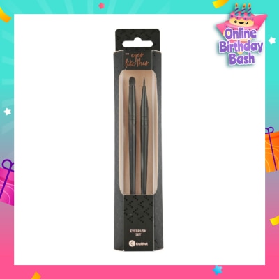 KRUIDVAT Eyebrush Set (Ideal For Precise Makeup Application To The Eyelids And Used With Various Types Of Eyeliners, Liquid, Gel Or Cream) 2s